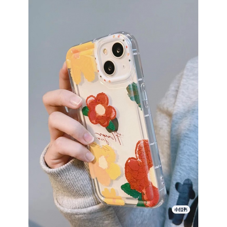 ✅Ốp Điện Thoại Trong Suốt Họa Tiết Tranh Sơn Dầu 12 Màu Đẹp Mắt Cho iPhone1314Pro / xr8 11 UB3G