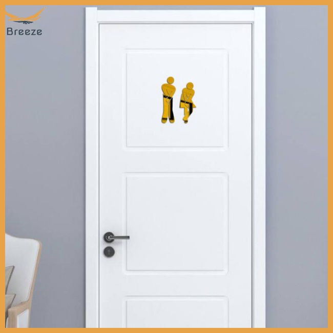 Miếng Dán Trang Trí Toilet Bằng Acrylic Mặt Gương 3D Tiện Dụng