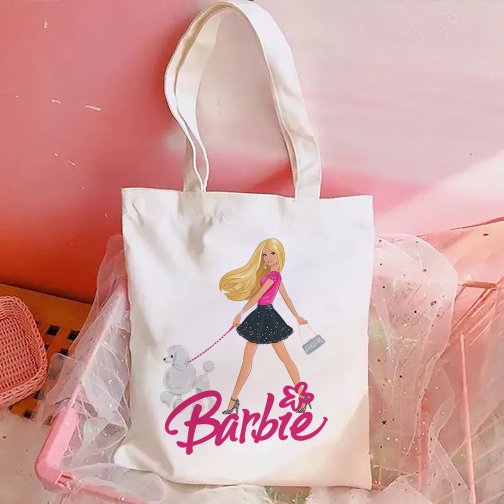 Barbie In Hình Thời Trang Nữ Đeo Vai Túi Tote Eco Tái Sử Dụng Túi Đeo Vai Túi Xách Barbie Túi Nữ