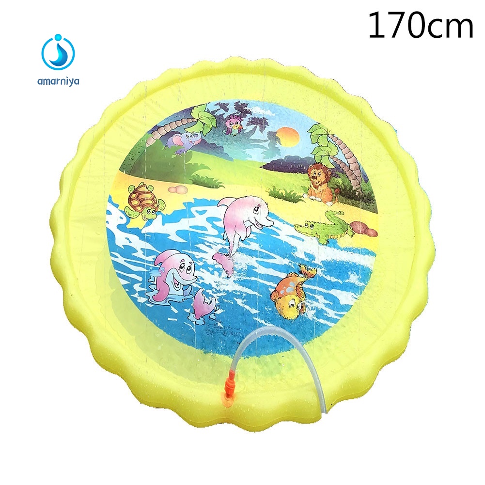 Thảm Bơm Hơi Phun Nước Hình Động Vật Biển Mùa Hè Cho Bé