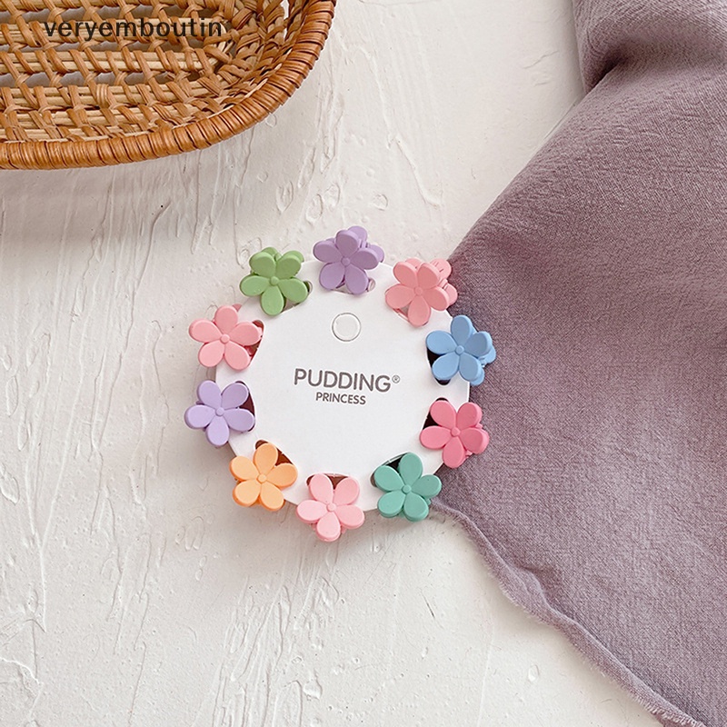 Set 10 Kẹp Tóc Hoa Handmade Dễ Thương Cho Bé Gái