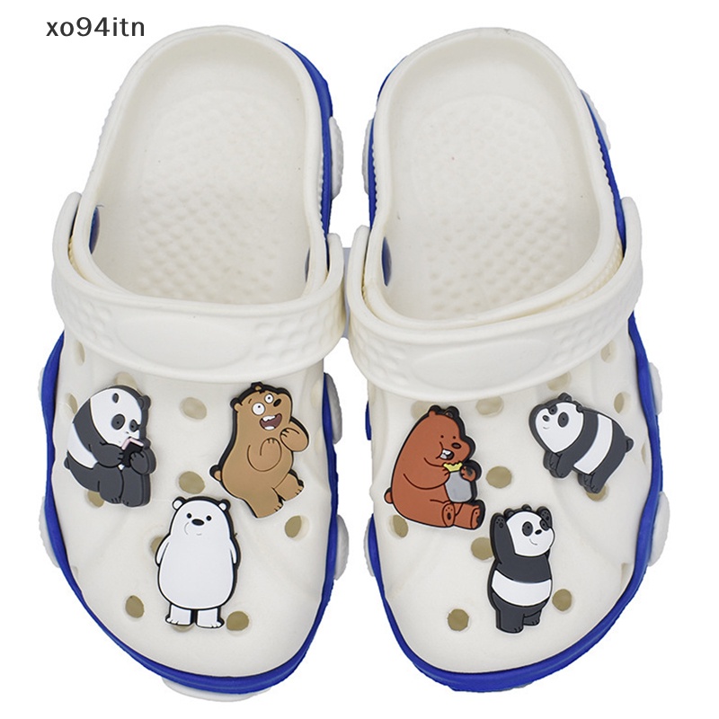 Set 10 Ghim Cài Hình Gấu Hoạt Hình Dễ Thương Dùng Trang Trí Giày DIY