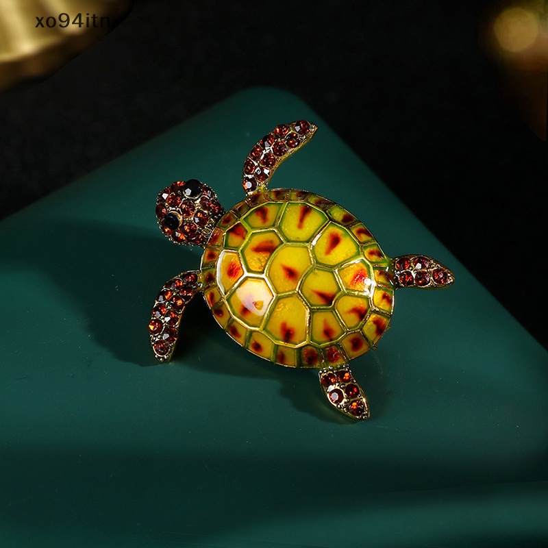Trâm Cài Áo Hình Rùa Đính Đá Cao Cấp Thời Trang