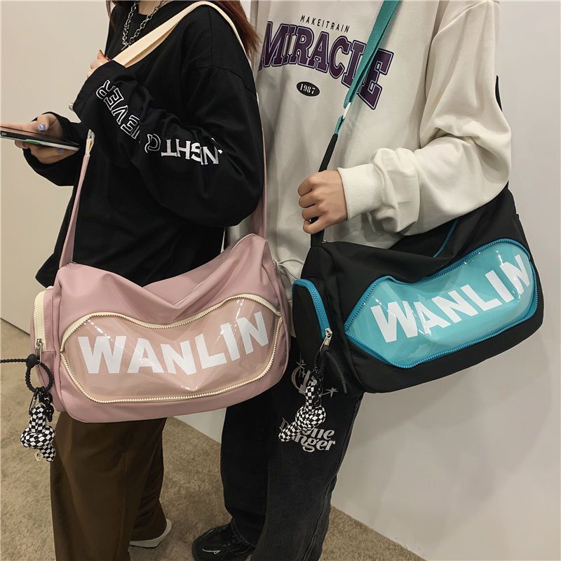 Túi Đeo Chéo Vai Bằng Vải Nylon Kích Thước Lớn Trọng Lượng Nhẹ Màu Xanh Dương Phong Cách Mới Hợp Thời Trang Mùa Xuân Cho Nam Và Nữ