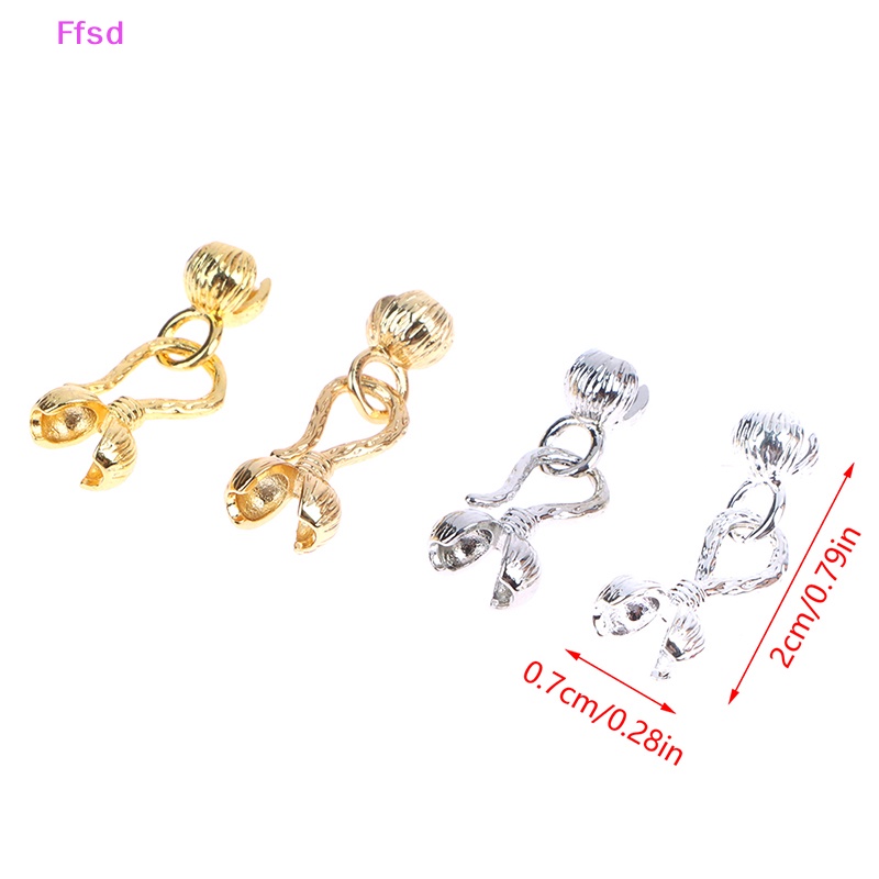 {Ffsd} Set 5 Móc Kẹp Nối Bud Bằng Đồng Thau Màu Vàng Cho Trang Sức Findings * Bán Chạy