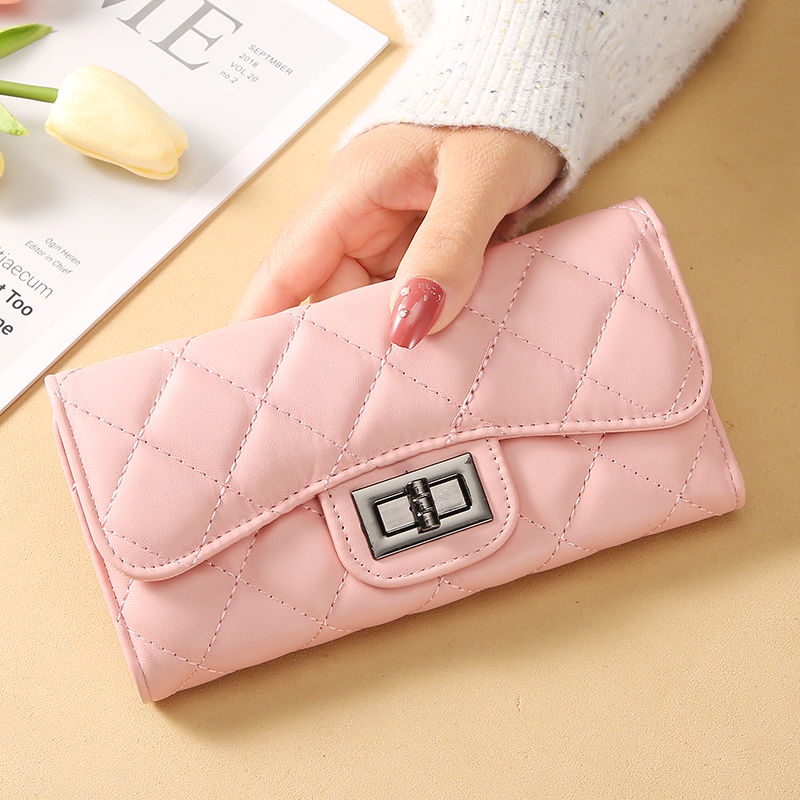 Ví Dài Cầm Tay Đính Đá Kim Cương Phong Cách Hàn Quốc Cho Nữ