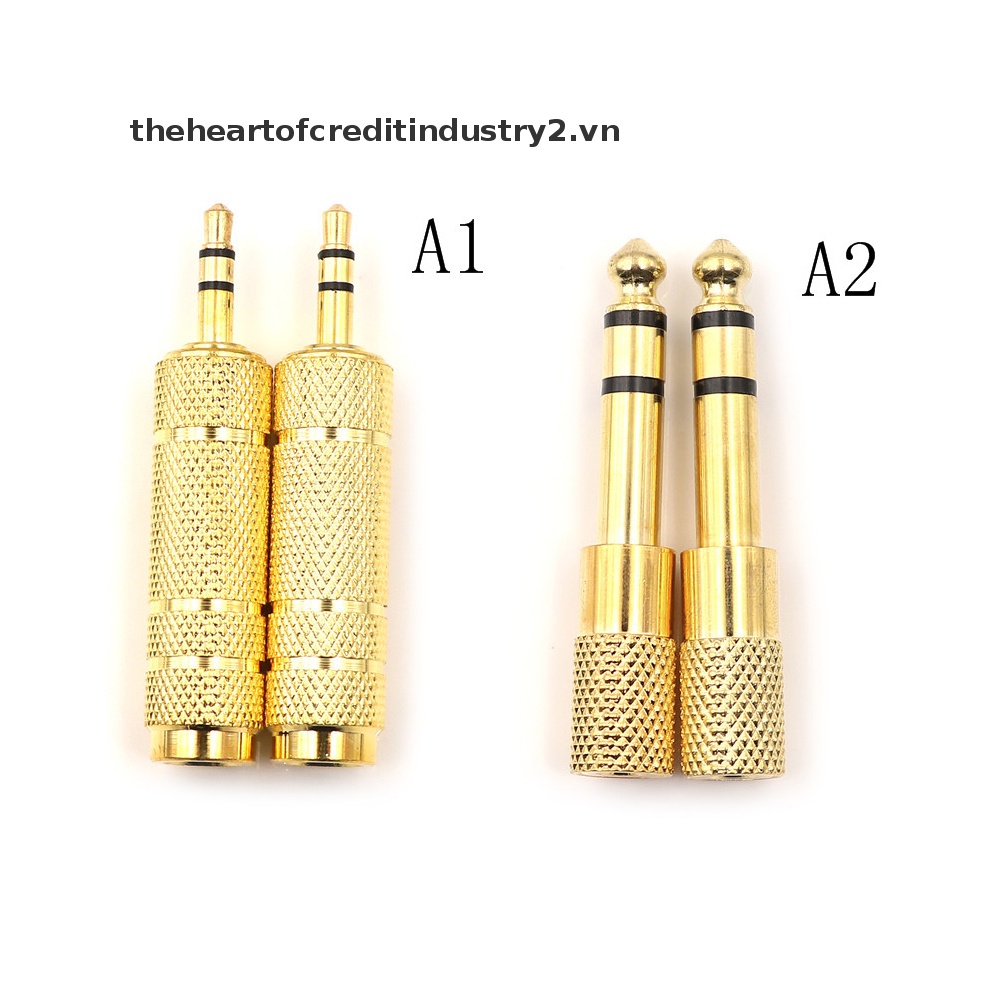Set 2 Đầu Chuyển Đổi Âm Thanh Từ 6.35mm Sang 3.5mm Chuyên Dụng Cho Tai Nghe