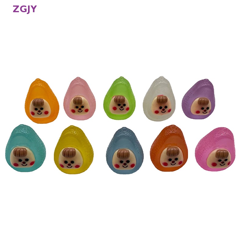 Bộ 2 Quả Bơ Mini Dạ Quang Dùng Trang Trí Tiểu Cảnh Mới