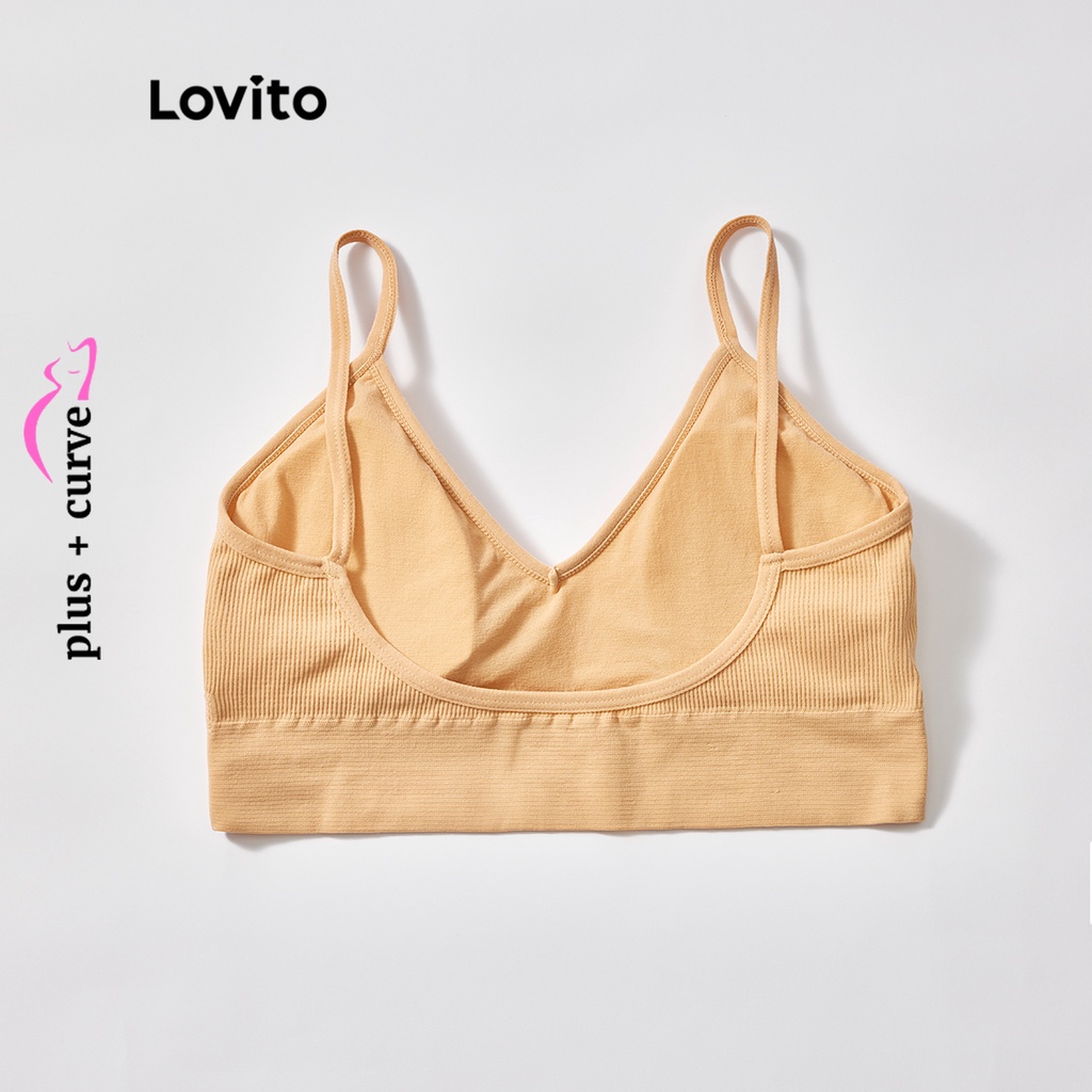 Áo ngực thể thao Lovito dây mảnh màu trơn thường ngày tôn dáng size lớn cho nữ LPS09080 (Mơ/Nâu/Trắng/Xanh lam/Đen)