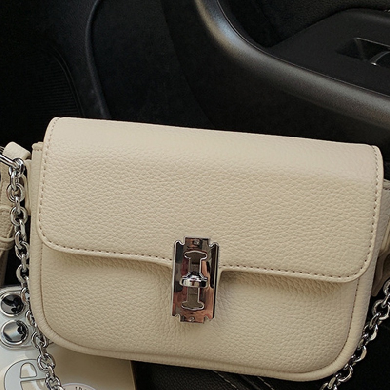 Túi Đeo Chéo Dây Xích Hình Vuông mini Có Khóa Dễ Phối Đồ Thời Trang Cho Nữ