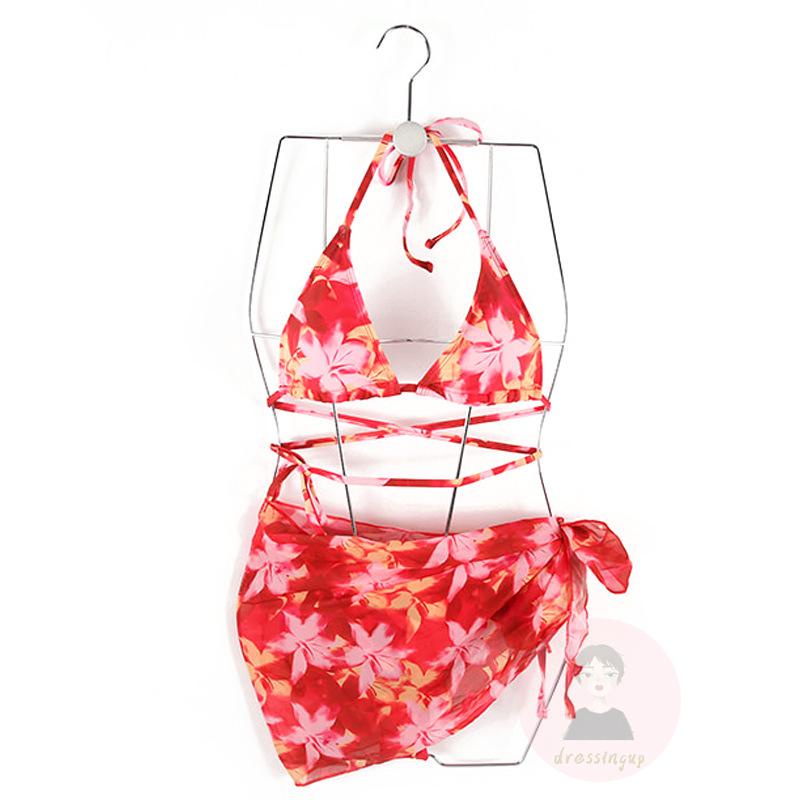 Bộ Đồ Bơi 3 Mảnh Họa Tiết Hoa Thời Trang Gợi Cảm Cho Nữ