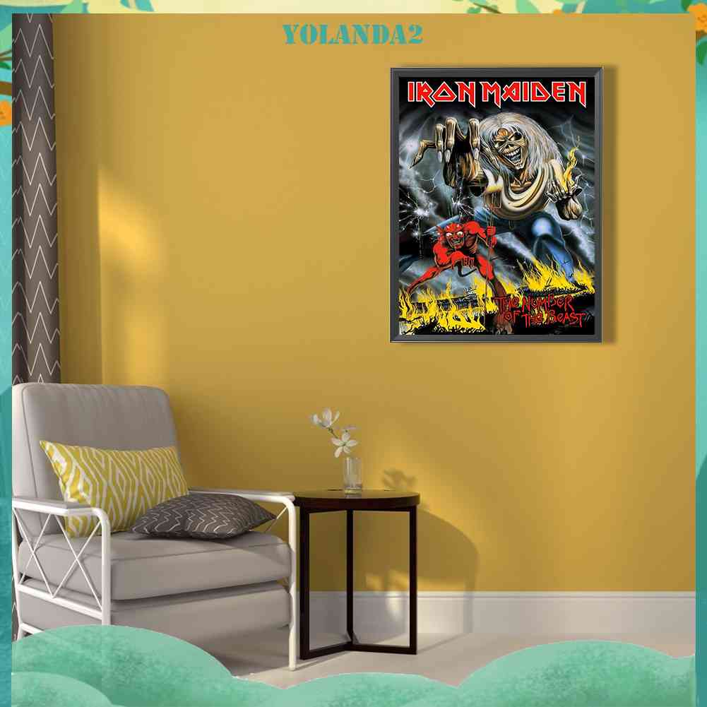 Bộ Tranh Đính Đá 5D Toàn Diện Họa Tiết Cô Gái Sắt Độc Đáo DIY Dùng Trang Trí