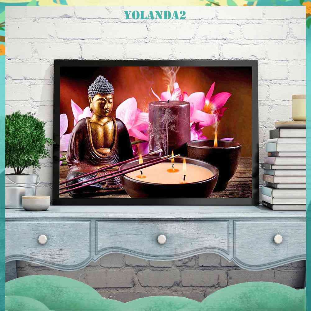 Bộ Tranh Đính Đá 5D Toàn Diện Họa Tiết Đức Phật Độc Đáo DIY Dùng Trang Trí