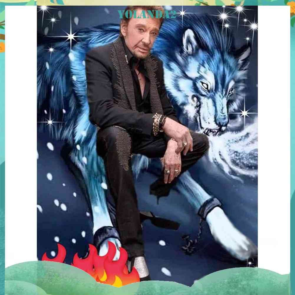 Bộ Tranh Đính Kim Cương Toàn Diện Hình Ca Sĩ Johnny Halliday