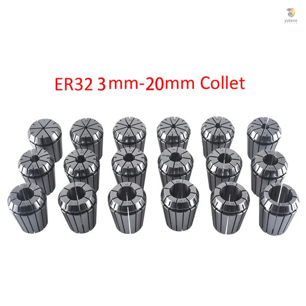 Bộ 18 Đầu Kẹp ER32 Độ Chính Xác Cao Cho Máy Tiện CNC Giá Đỡ
