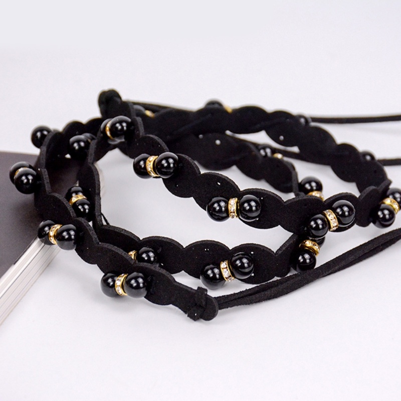 Thắt Lưng Bện Dây Đính Ngọc Trai Trang Trí Phong Cách Boho Thanh Lịch Cho Nữ