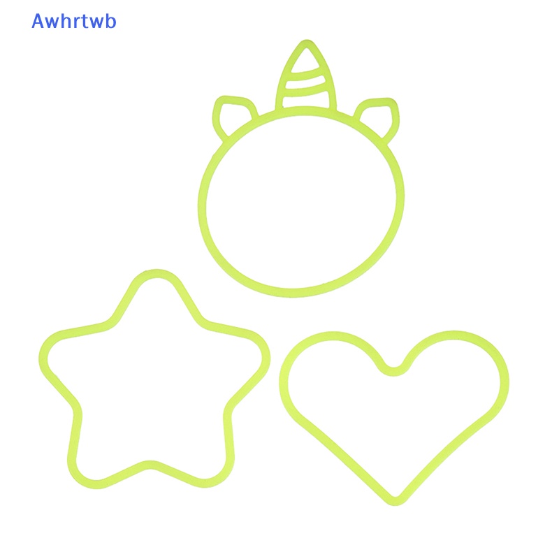 Set 3 Vòng Tay Silicon Màu Kẹo Họa Tiết Trái Tim Ngôi Sao Trang Trí Tiệc Cho Bé Mới