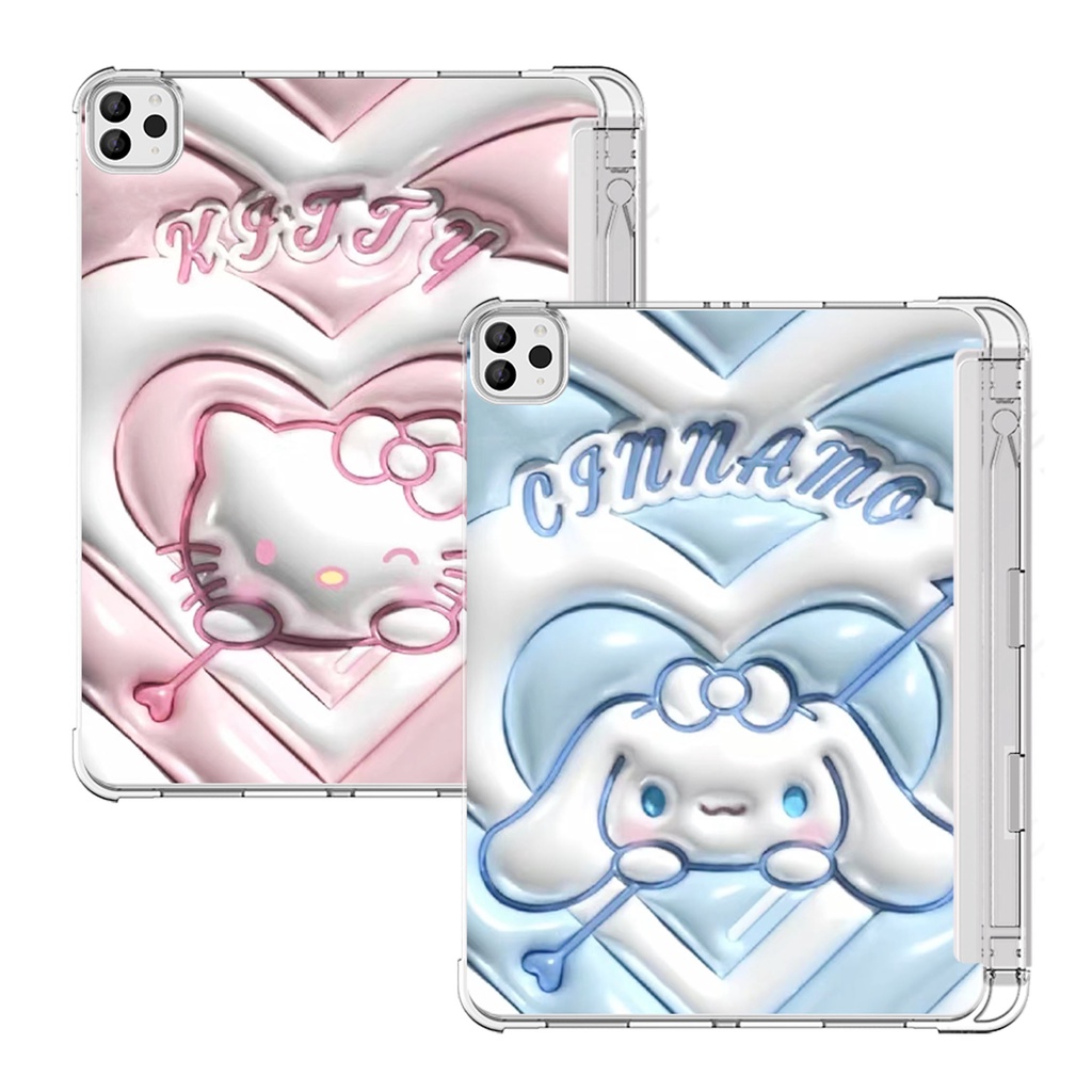 SANRIO Ốp Máy Tính Bảng TPU Kèm Ngăn Đựng Bút Cho iPad Air 2Gen9 10.2 / Air 4 10.9 / gen5 / gen6 9.7 gen7 / gen8 / Gen9 10.2 Air4 / Air5 10.9 pro11 2018 / 2020 Giá Đỡ