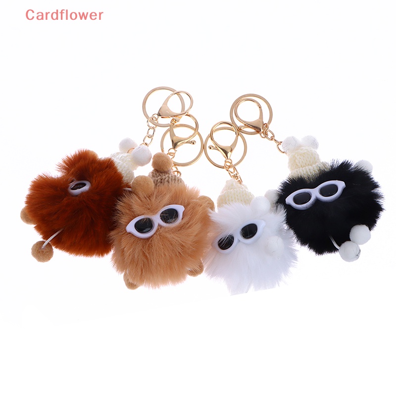 < Cardflower > Móc Khóa Cục Bông Mềm Mại Thiết Kế Hình Thỏ Dễ Thương Cho Nữ