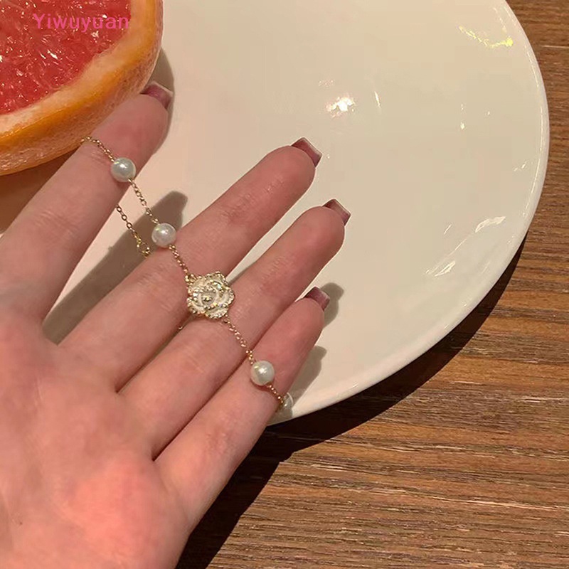 < Yiwuyuan > Vòng cổ Thời Trang Pháp Ngọt Ngào Hoa Trà niche Cá Tính Khí Chất Thời Trang Mới