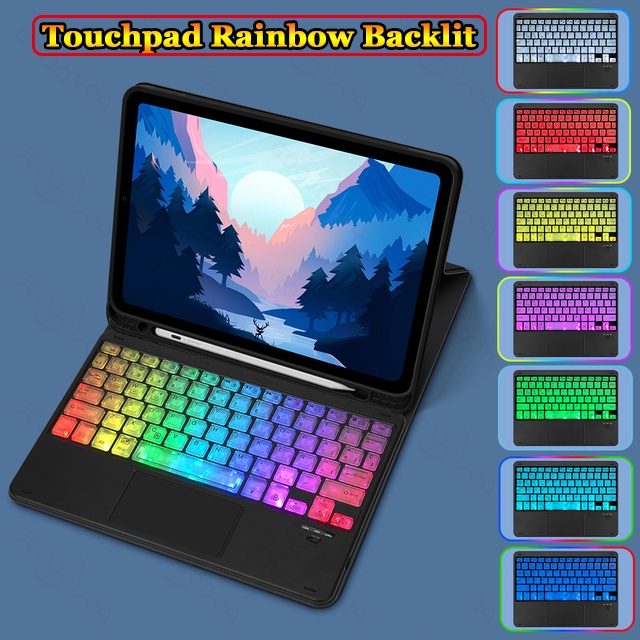 Bao Da Máy Tính Bảng Có Bàn Phím Cho iPad 10.2 9th 8th 7th Gen Pro 11 2022 2021 Air 5 Air 4 3 Air 2 1 10th 10.9 9.7 2017 2018 6th 5th Touchpad Ốp