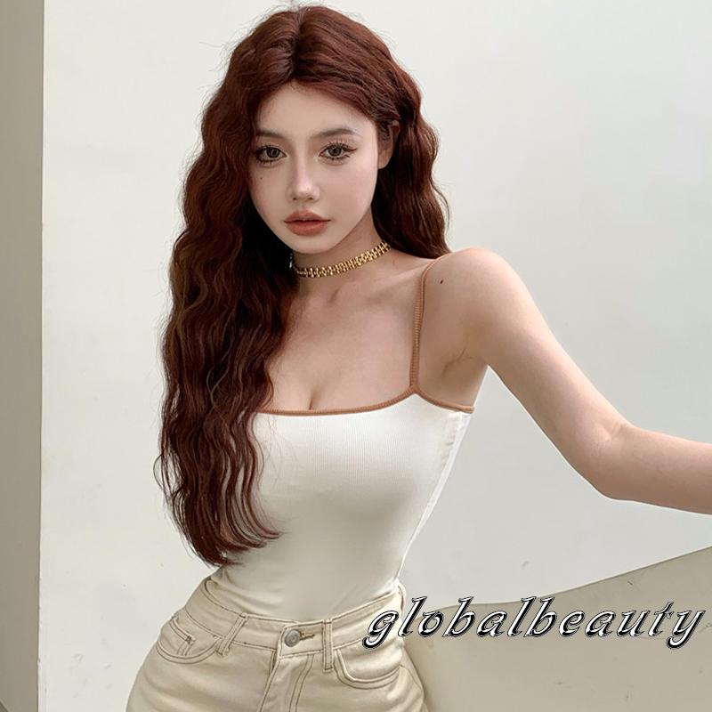 Áo Tank Top Hai Dây Màu Sắc Tương Phản Thời Trang Mùa Hè Cho Nữ