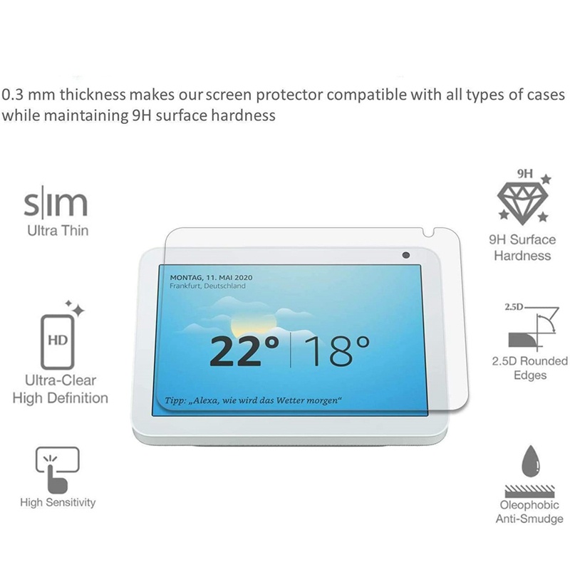 Kính Cường Lực Chống Trầy Bảo Vệ Màn Hình HD Cho Amazon Echo Show 8