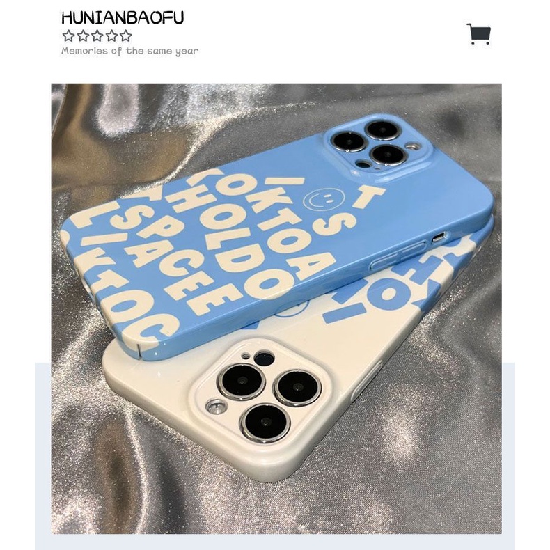 Ốp Điện Thoại Cứng Siêu Mỏng In Hình Mặt Cười Và Chữ Tiếng Anh Độc Đáo Cho Iphone1112 max 13 14pro 78 B0YC