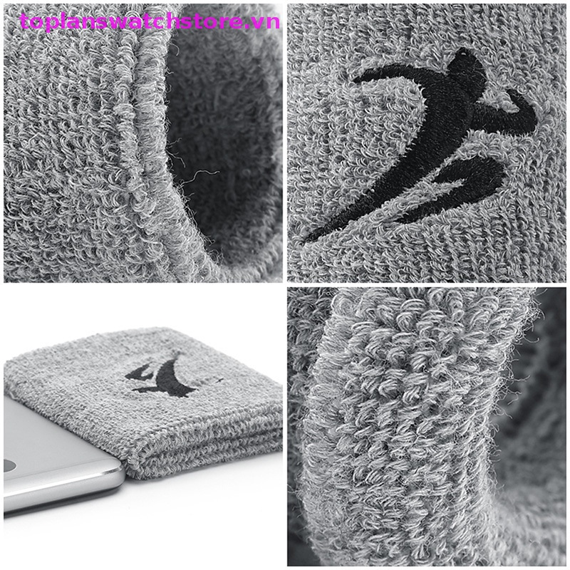 Băng Quấn Bảo Vệ Cổ Tay Thấm Hút Mồ Hôi Chất Liệu Cotton Nhiều Màu Sắc Unisex