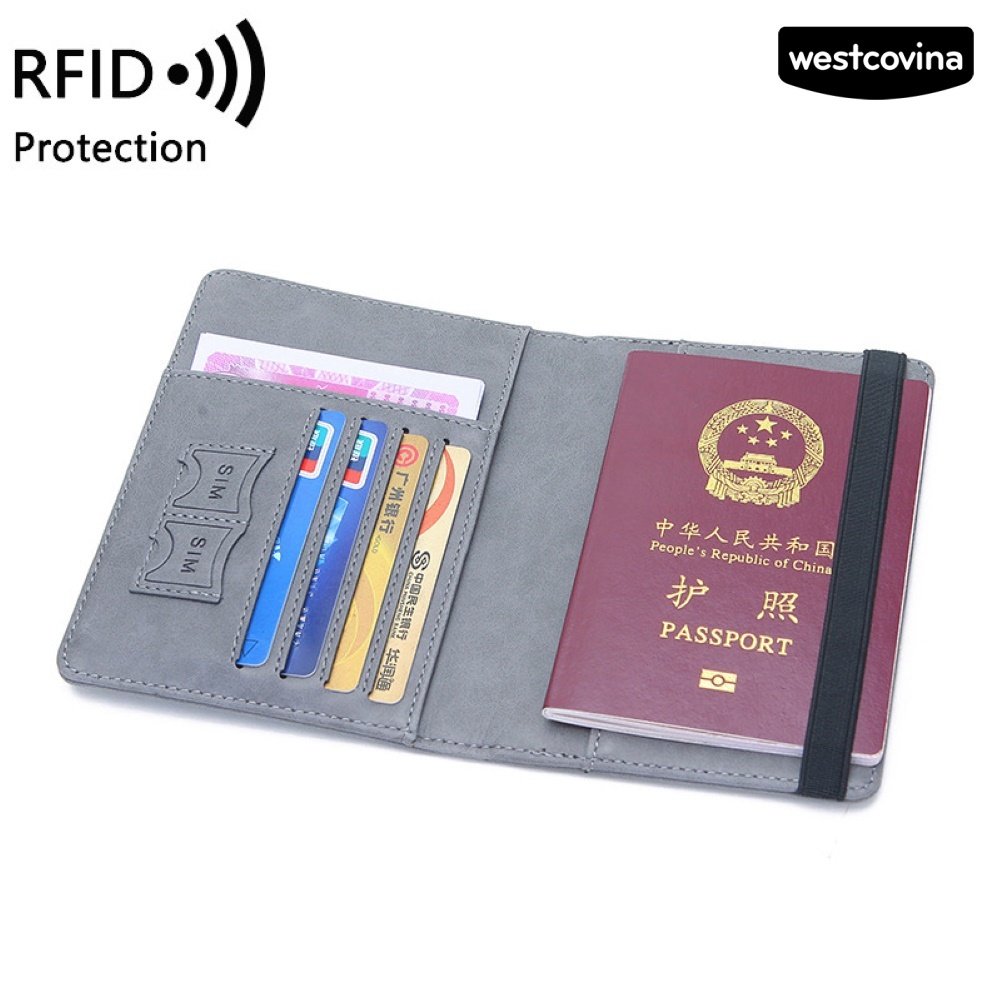 [COD]♪Ốp Bọc Hộ Chiếu Giả Da Tiện Lợi