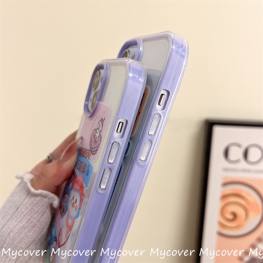 Ốp Điện Thoại Silicon Mềm Hình Chú Vịt Hoạt Hình Dễ Thương Cho iPhone 14 13 12 11 Pro Max X XR Xs Max 6 7 8 Plus