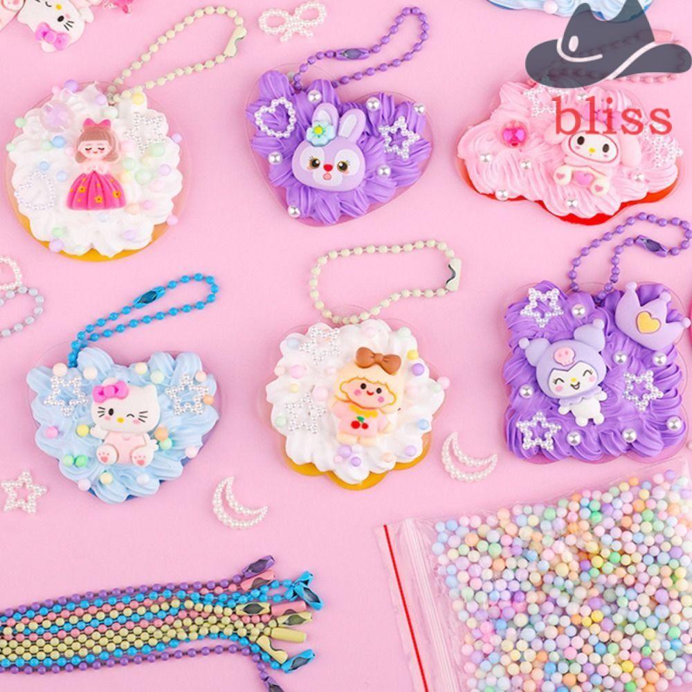 Bộ Thẻ Móc Khóa Hình Kem Goo Diy Cho Bé Gái