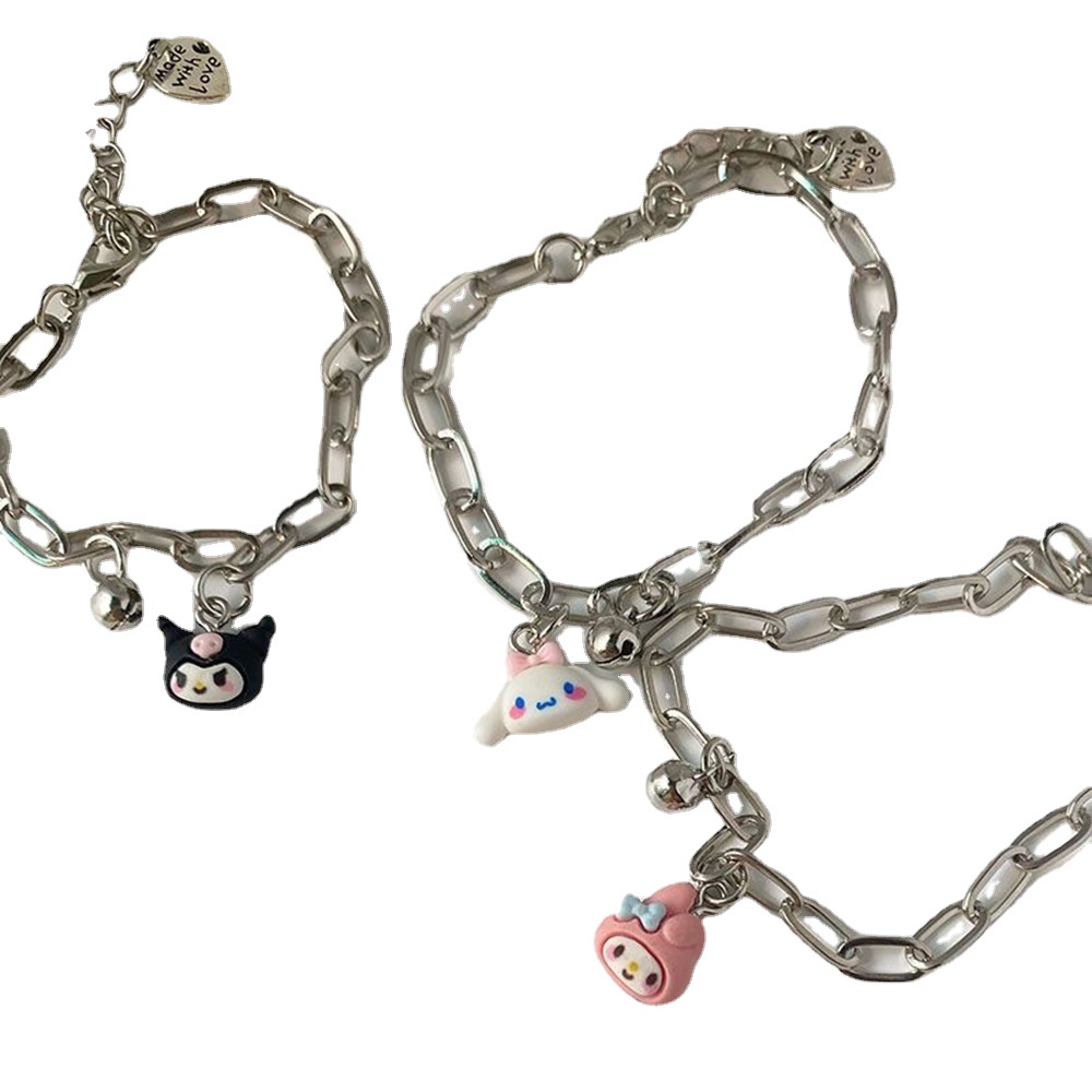 Vòng Tay Mặt Hoạt Hình Melody Dễ Thương Đính Chuông Qipin Sanrio Đáng Yêu Làm Quà Sinh Nhật Cho Bé Gái