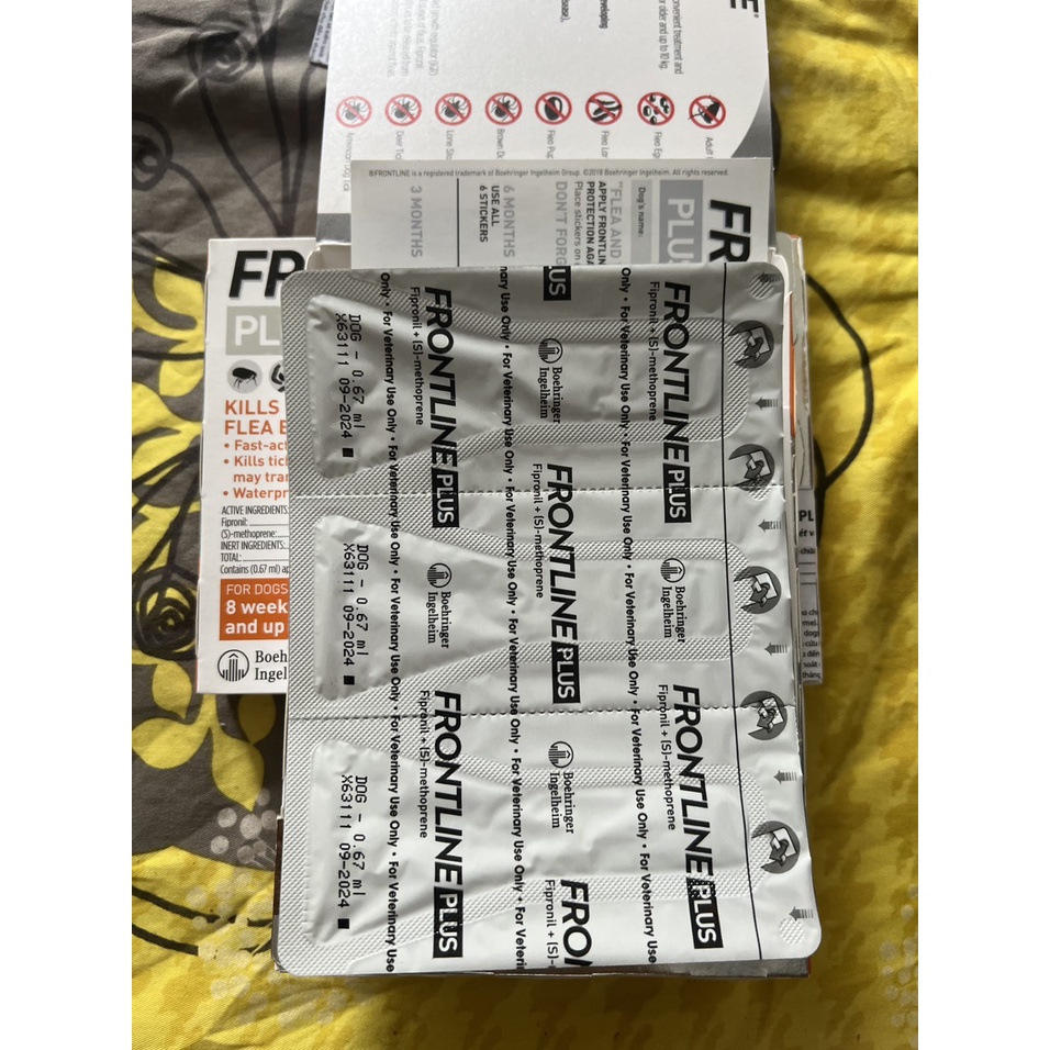 Frontline plus - sản phẩm nhỏ gáy ve rận, ghẻ cho chó dưới 10kg