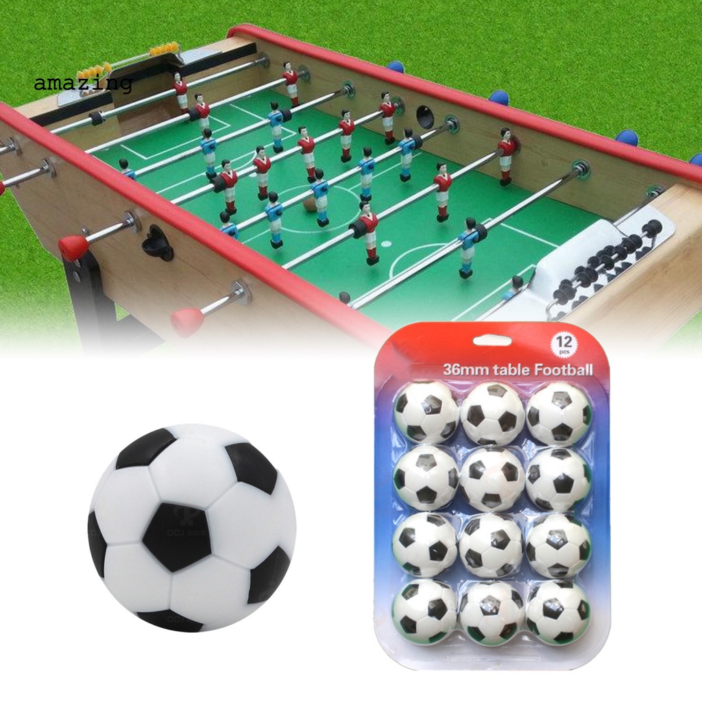 Set 12 Quả Bóng Đá Mini Màu Trắng Đen Sống Động Cho Bé