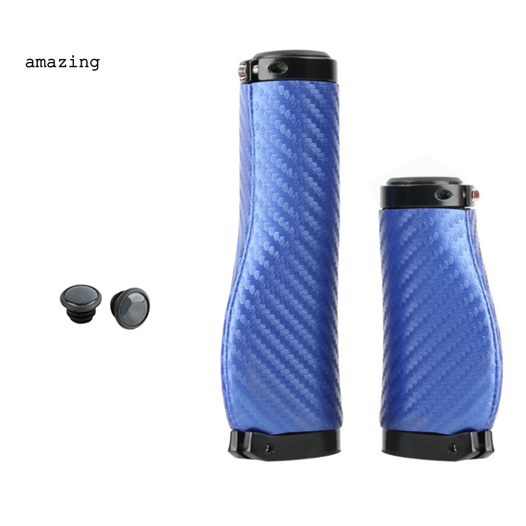 1 Bộ Vỏ Bọc Tay Lái Xe Đạp Giả Da Họa Tiết Sợi Carbon