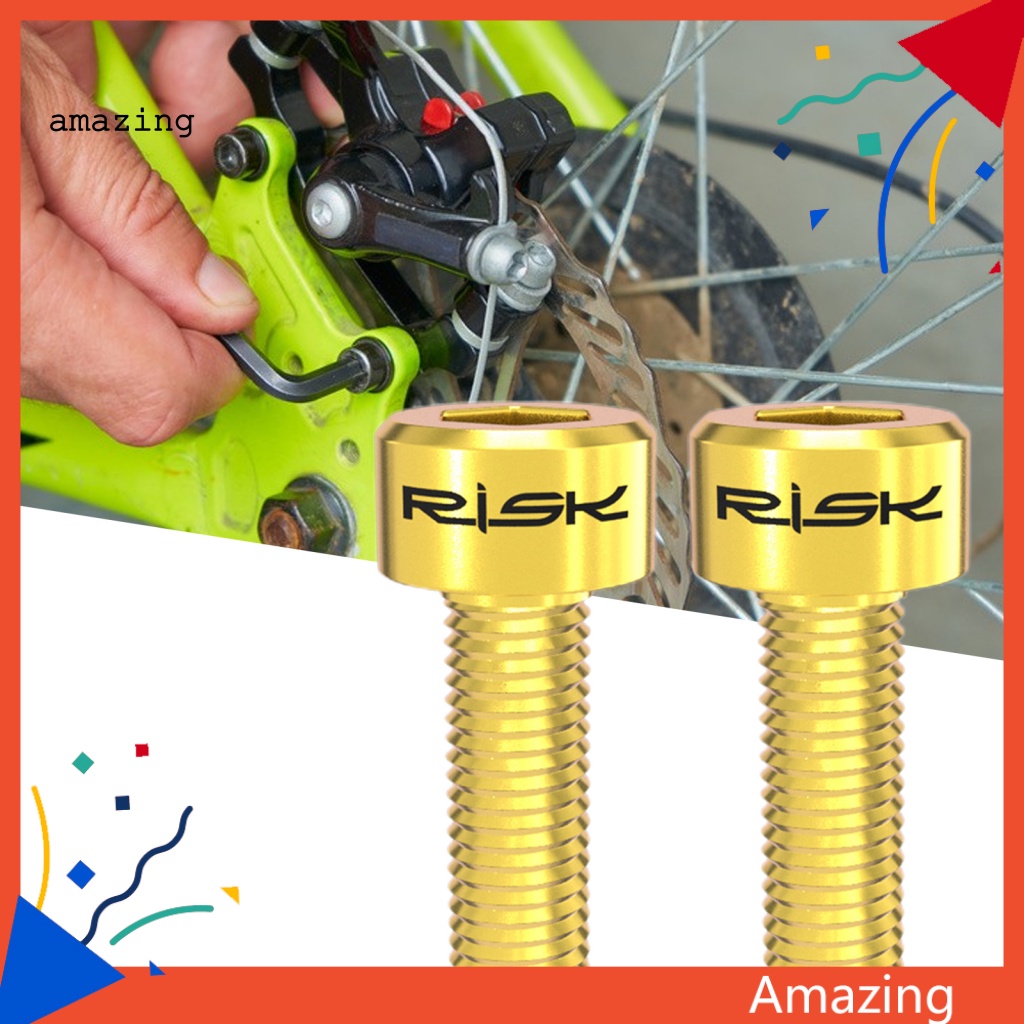 Bộ 2 Ốc Vít Bằng Hợp Kim Titan Trọng Lượng Nhẹ Cho Cần Gạt Số Xe Đạp