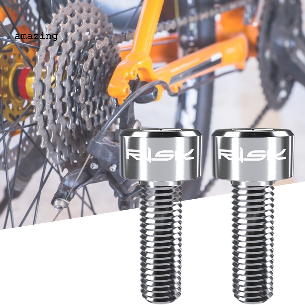 Bộ 2 Ốc Vít Bằng Hợp Kim Titan Trọng Lượng Nhẹ Cho Cần Gạt Số Xe Đạp