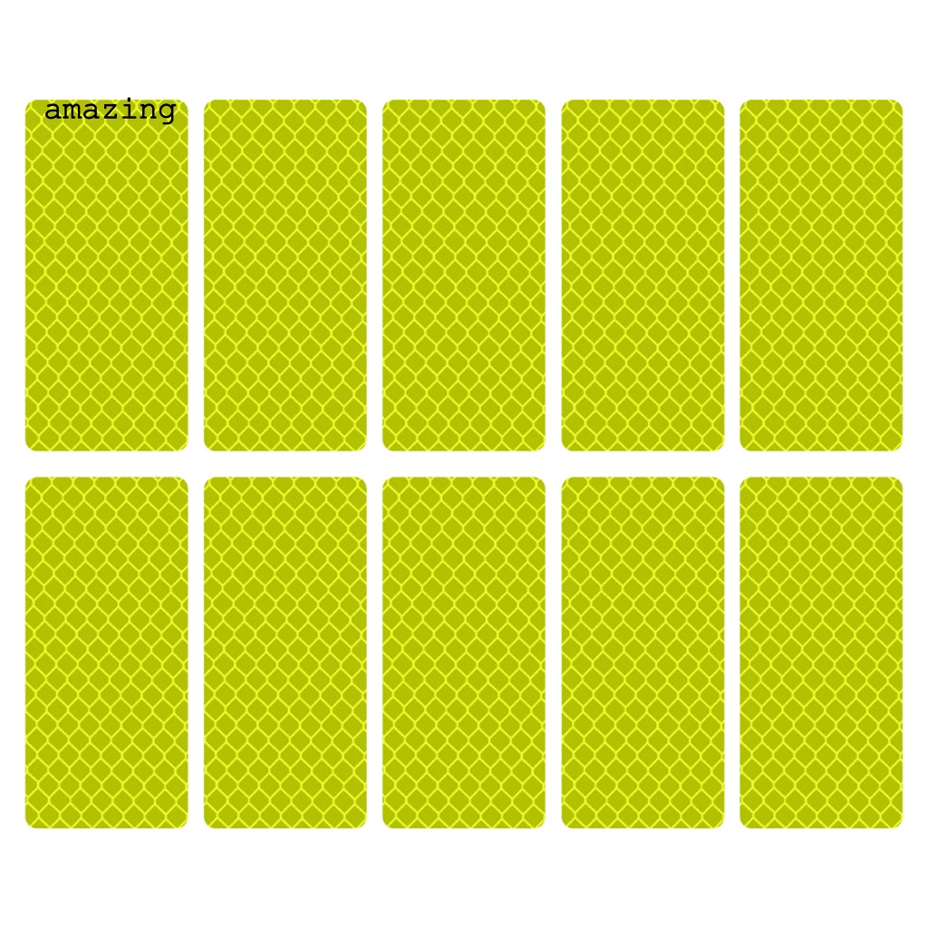 Bộ 10 Miếng Dán Phản Quang Cảnh Báo An Toàn Chống Trầy Xước Không Dễ Phai Màu Cho Xe Đạp Điện