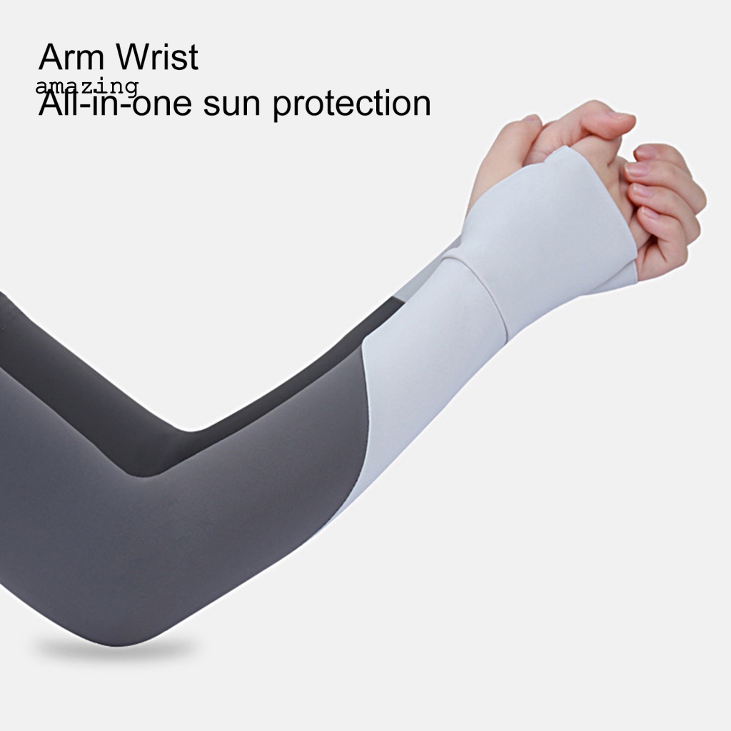 1 Cặp Ống Tay Áo Silicone Chống Trượt Màu Tương Phản Khi Đạp Xe / Câu Cá