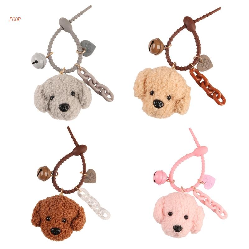 Móc Khóa Hình Chú Chó Poodle Nhồi Bông Đáng Yêu