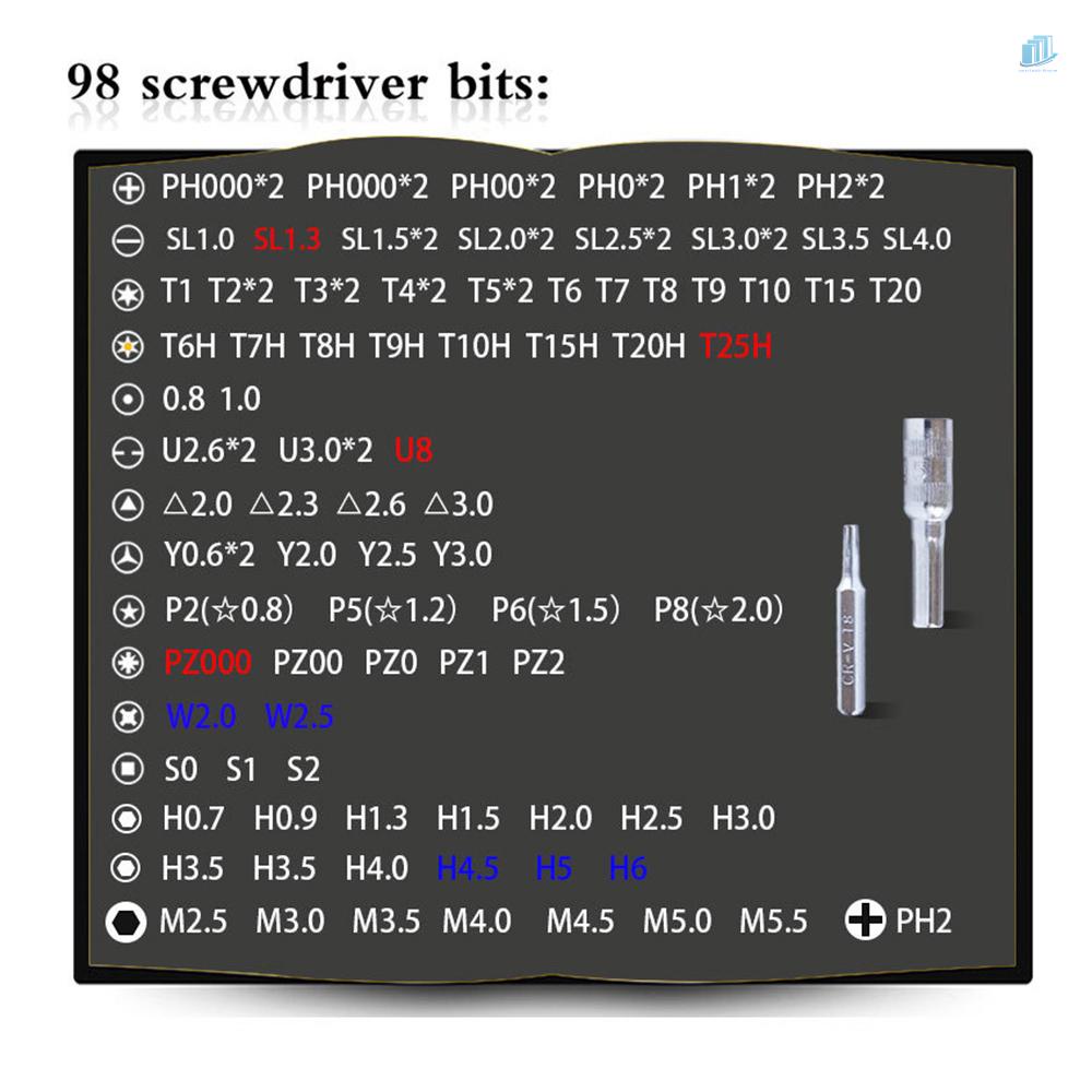 Bộ Dụng Cụ Sửa Chữa Máy Tính / Điện Thoại smartwatchinone 115 Trong 1 Từ Tính Chính Xác