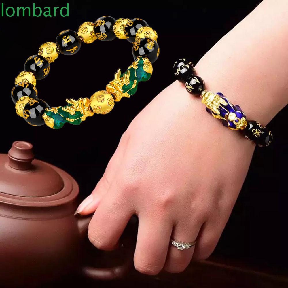 Vòng Tay Đá Obsidian Cho Nam Và Nữ|Vòng Tay Hạt Pixiu Phong Thủy Thu Hút Tài Lộc