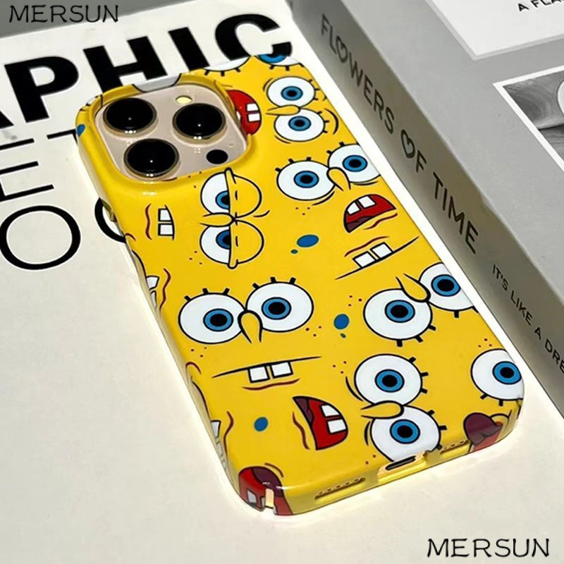 Ốp Điện Thoại Cứng Hình SpongeBob Cho Iphone13 14Pro Maxxsmax mini127P / X8NO