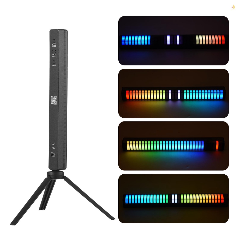 Set 32 Đèn LED RGB Cảm Ứng Âm Thanh Nhiều Màu Sắc Có Thể Sạc Lại Bằng Giọng Nói