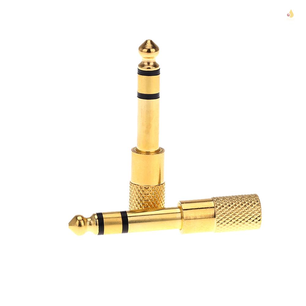 Cặp Jack Cắm Chuyển Đổi Âm Thanh 6.35mm Male 3.5mm Female Cho Đàn Guitar Điện