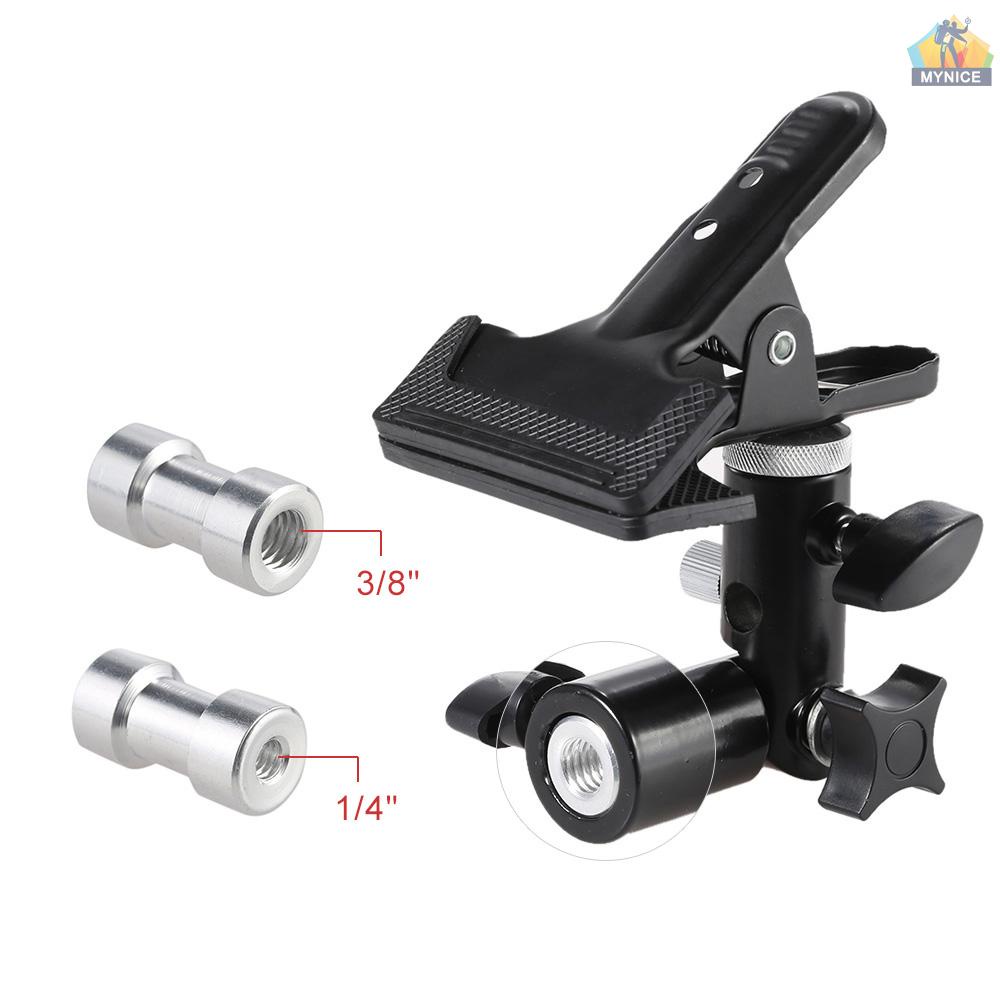 Giá Đỡ Kẹp Bằng Kim Loại Với Ốc Vít Xoay 5 / 8 &quot;1 / 4&quot; Đến 3 / 8 &quot;Chuyên Dụng Cho Đèn Phản Quang Studio