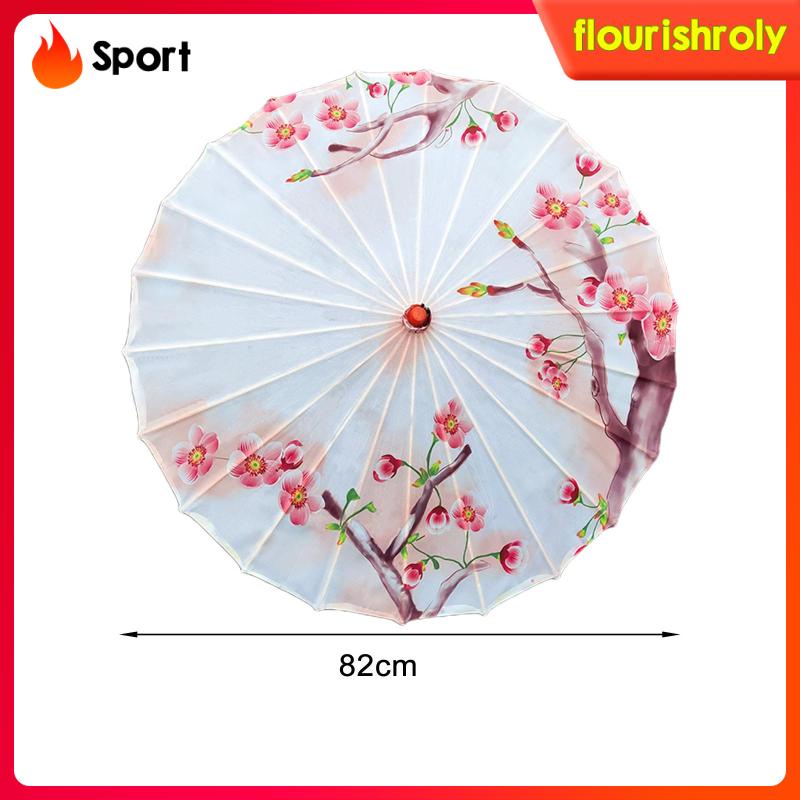 Dù Vải Lụa Thủ Công Chống Mưa Phong Cách Trung Hoa Cho Nữ
