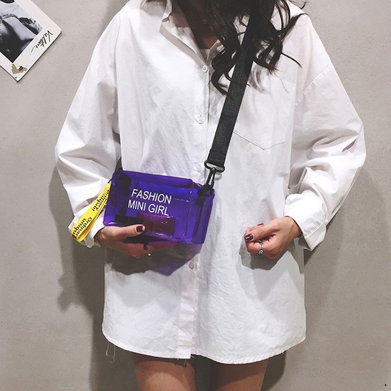 CHERLKOLRS Túi Đeo Chéo Trong Suốt Thời Trang Cho Nữ