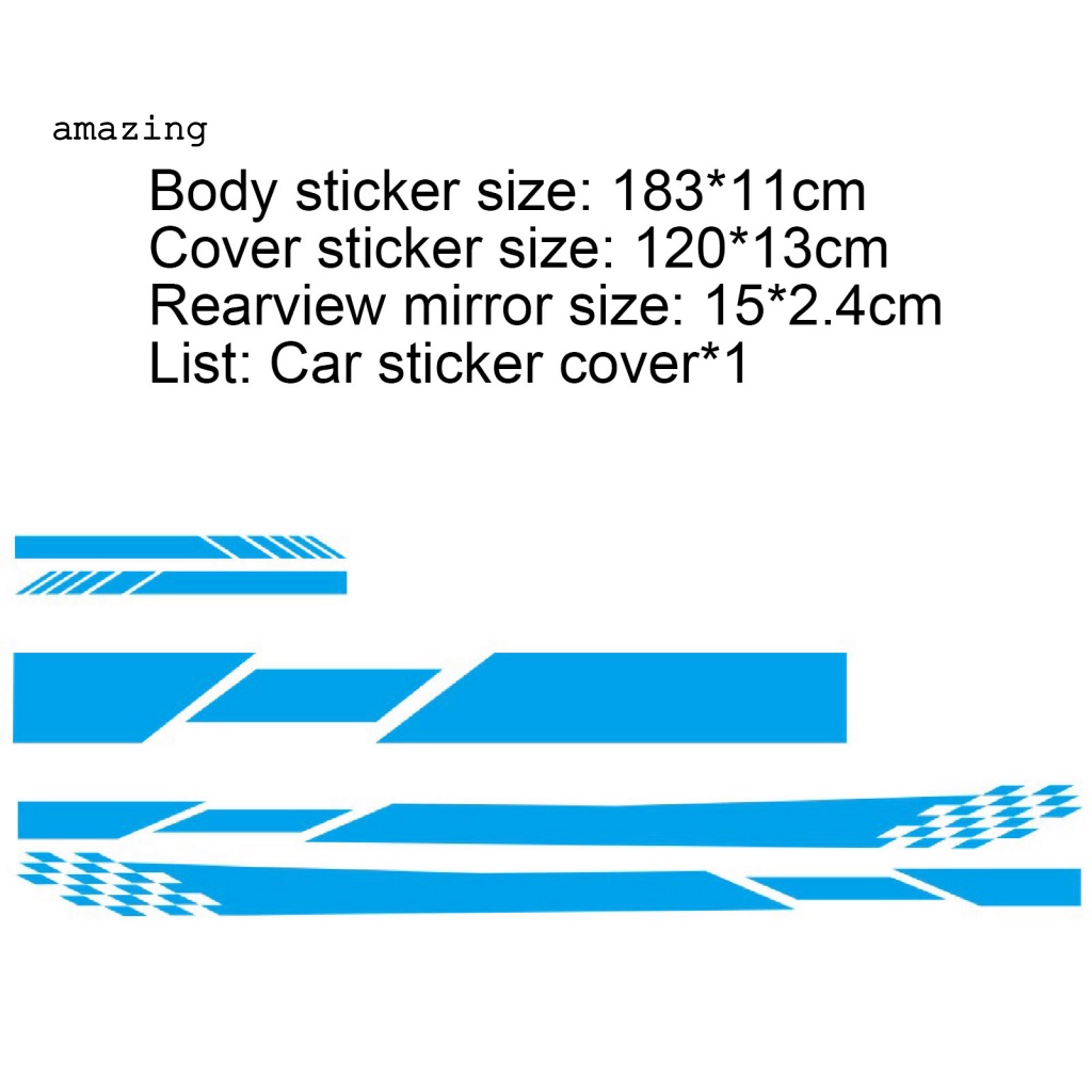 Set 5 Miếng Dán PVC Dài Kẻ Sọc Chống Nước Cho Gương Chiếu Hậu Xe Hơi